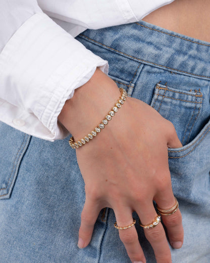 Oval Bezel Tennis Bracelet