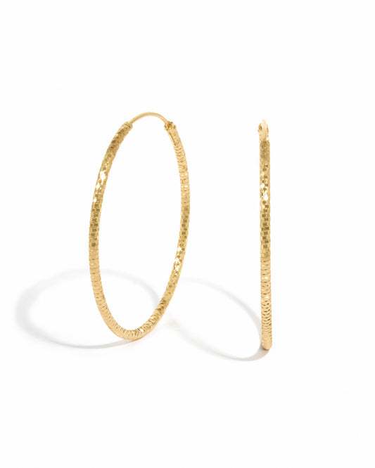 40mm Diamond Cut Hoops