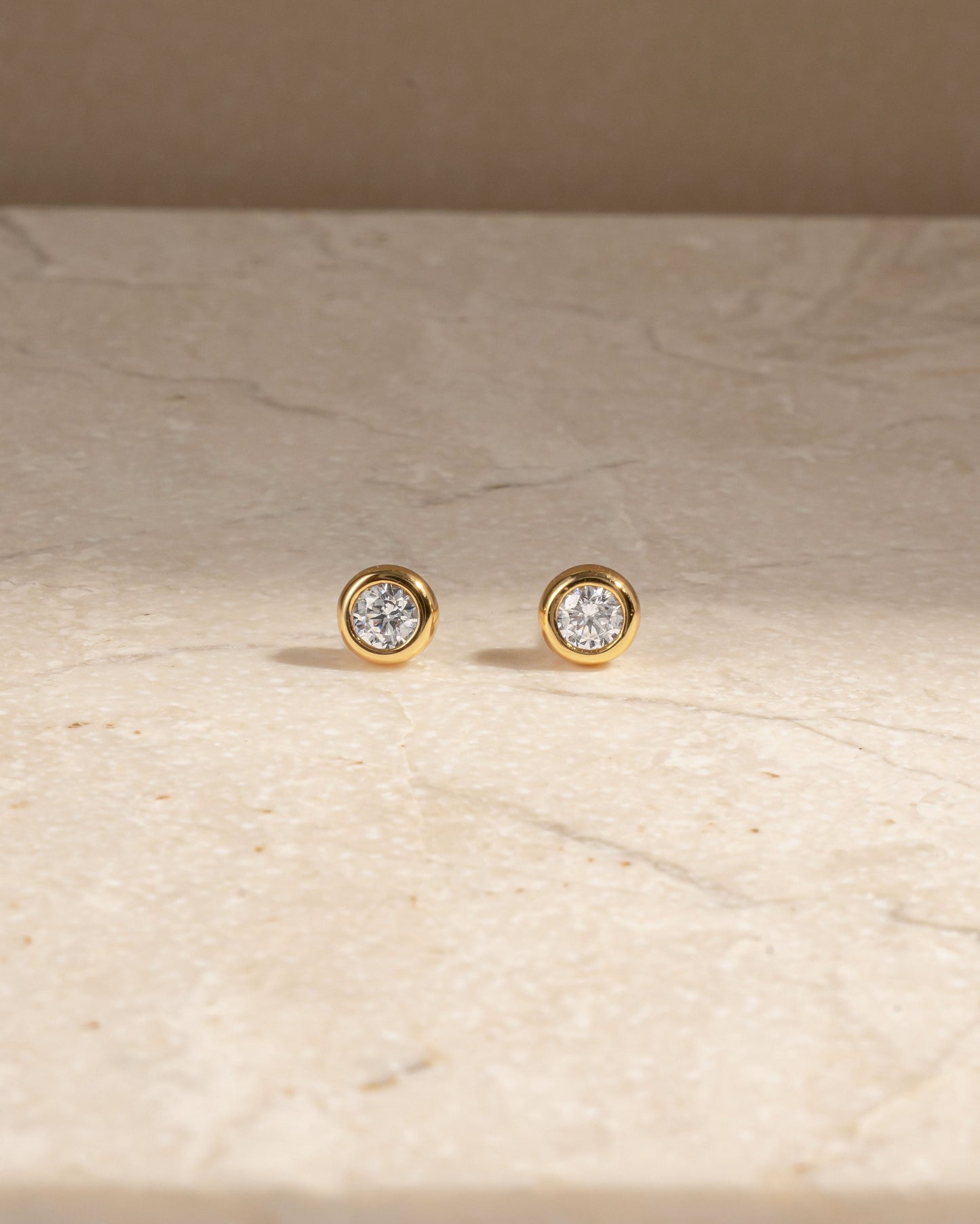 Diamond Bezel Dome Studs