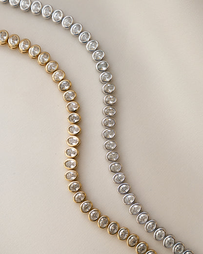 Oval Bezel Tennis Bracelet
