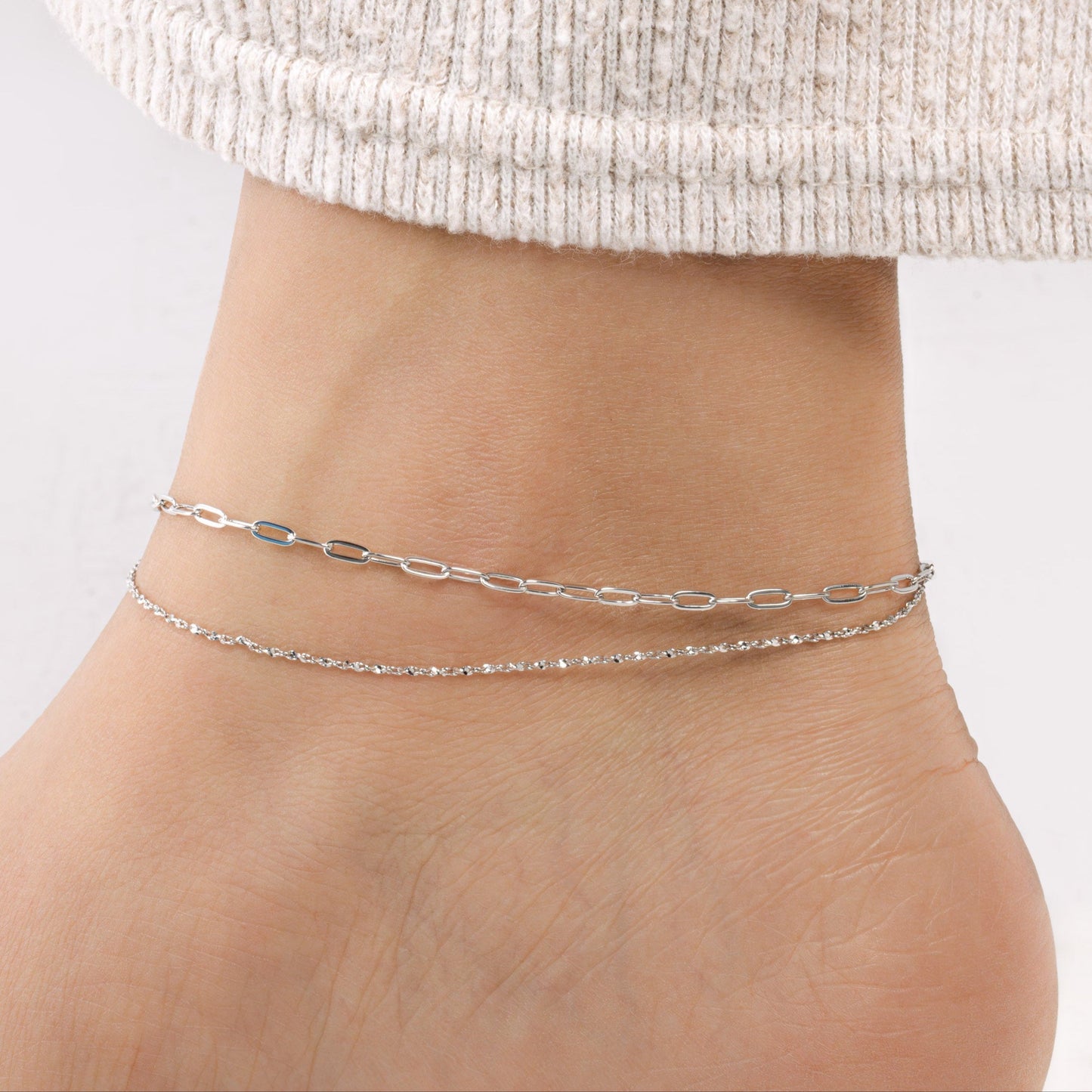 Two Dainty Anklet Set