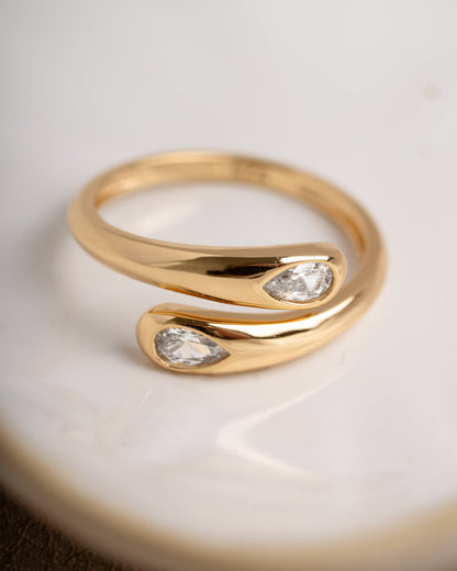 Pear Spiral Ring