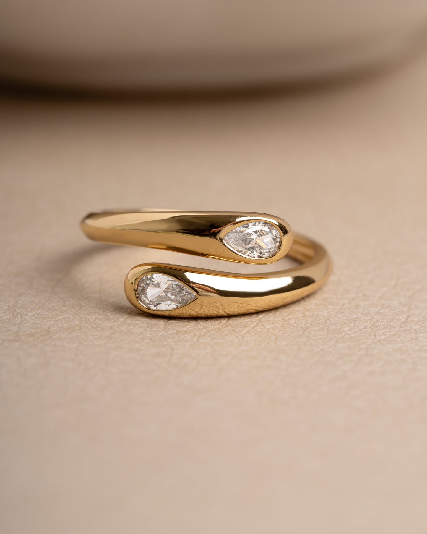 Pear Spiral Ring