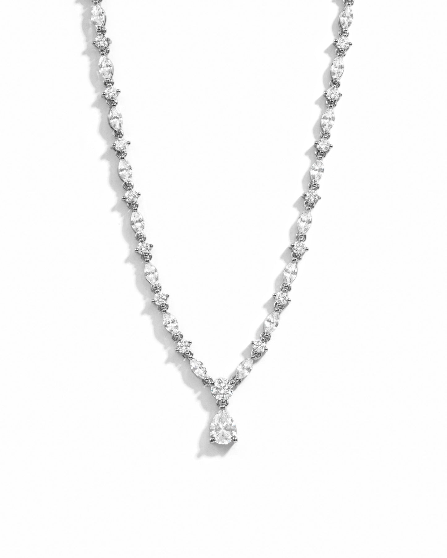 Pear Tennis Necklace