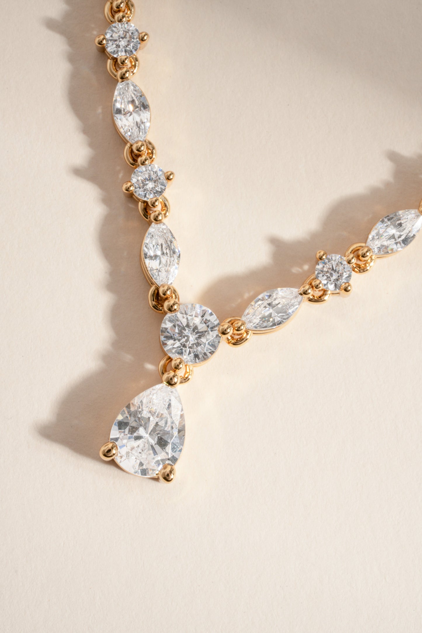 Pear Tennis Necklace