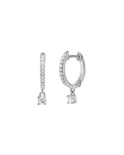 Pavé Charm Huggies