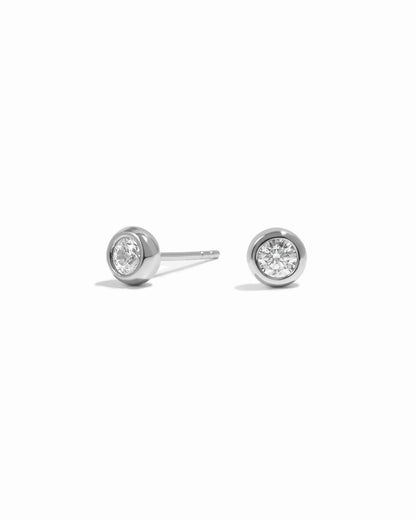 Diamond Bezel Dome Studs