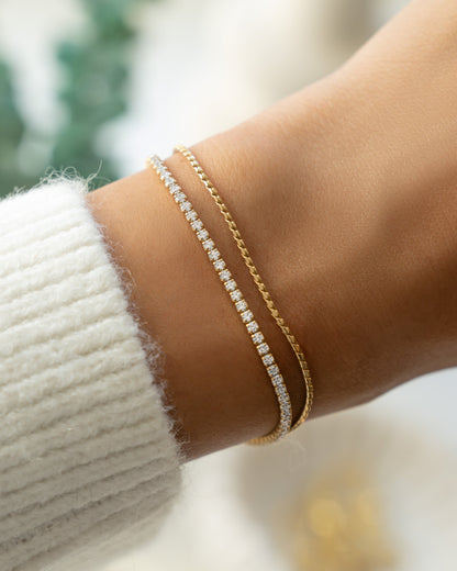 Tennis & Chain Bracelet Set