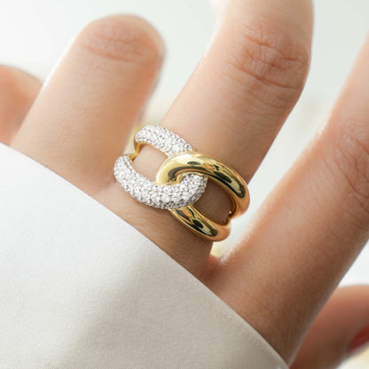 Mixed Metal Loop Ring