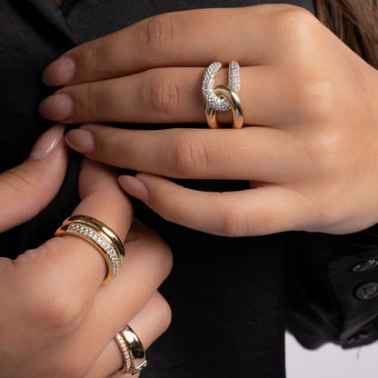Mixed Metal Loop Ring