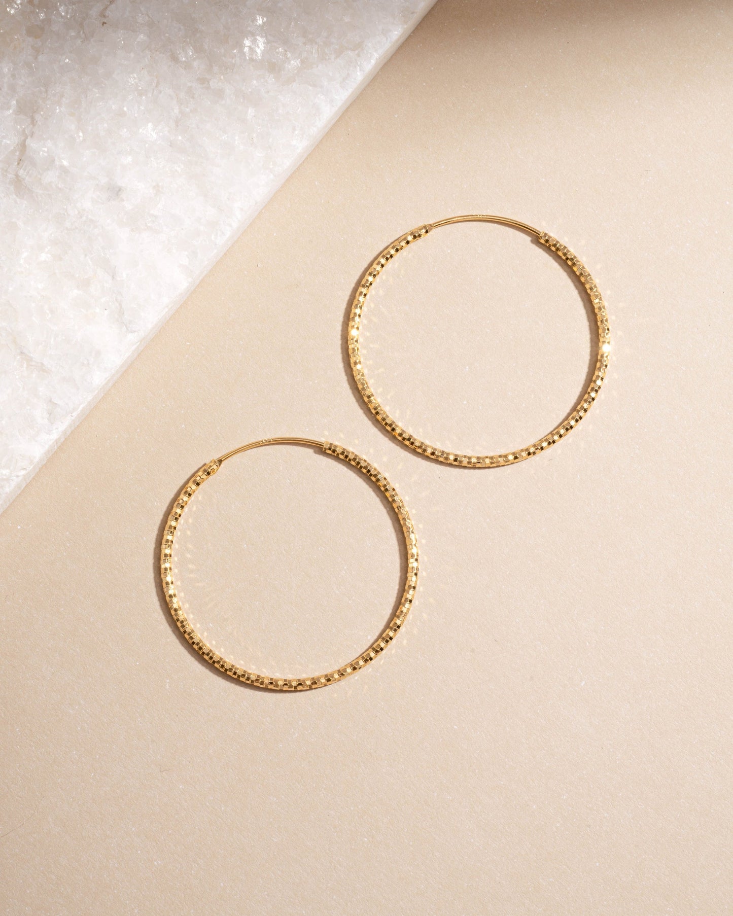 40mm Diamond Cut Hoops