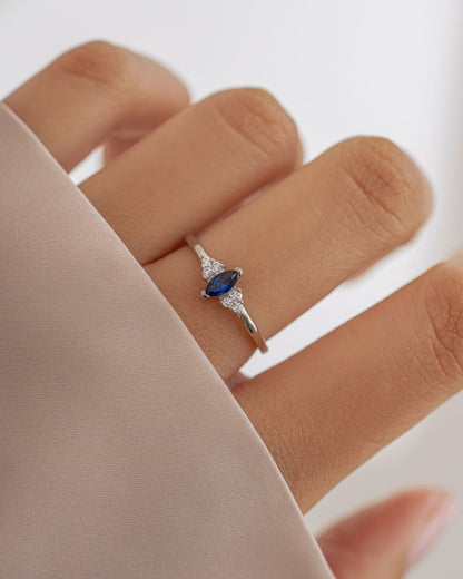 Sapphire Marquise Ring