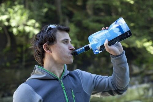 Sawyer® MINI Water Filter, being used