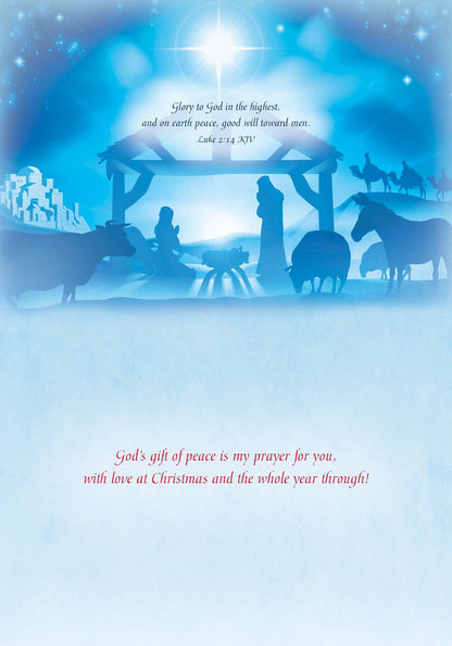 Shared Blessings | Blue Sky Nativity Boxed Christian Christmas Cards, 18 Count