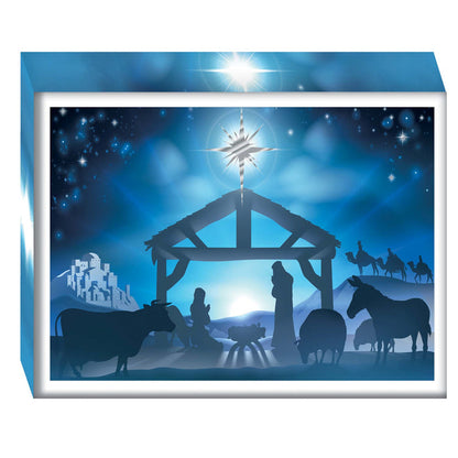 Shared Blessings | Blue Sky Nativity Boxed Christian Christmas Cards, 18 Count