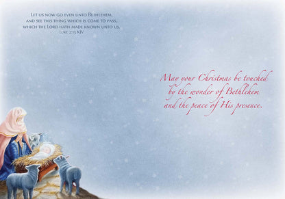 Shared Blessings | Born is the King Boxed Christian Christmas Cards, 18 Count