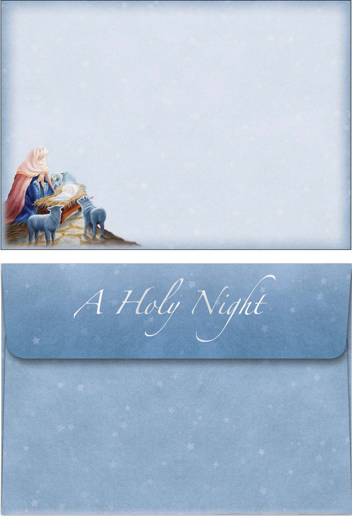 Shared Blessings | Born is the King Boxed Christian Christmas Cards, 18 Count