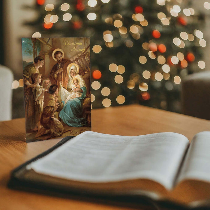Shared Blessings | Holy Family Boxed Christian Christmas Cards, 18 Count