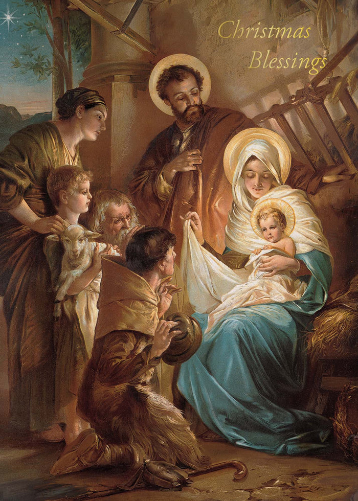 Shared Blessings | Holy Family Boxed Christian Christmas Cards, 18 Count