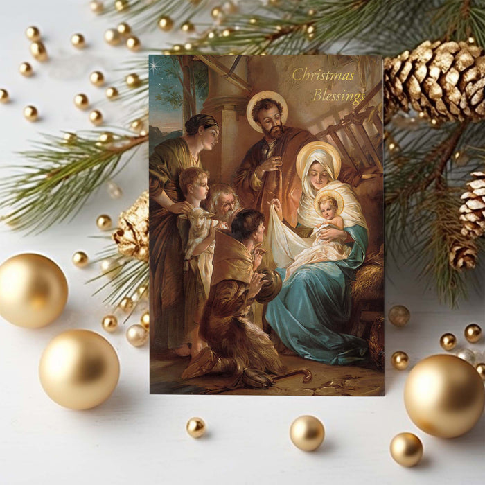 Shared Blessings | Holy Family Boxed Christian Christmas Cards, 18 Count