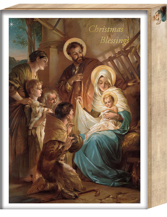 Shared Blessings | Holy Family Boxed Christian Christmas Cards, 18 Count
