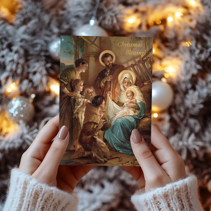 Shared Blessings | Holy Family Boxed Christian Christmas Cards, 18 Count
