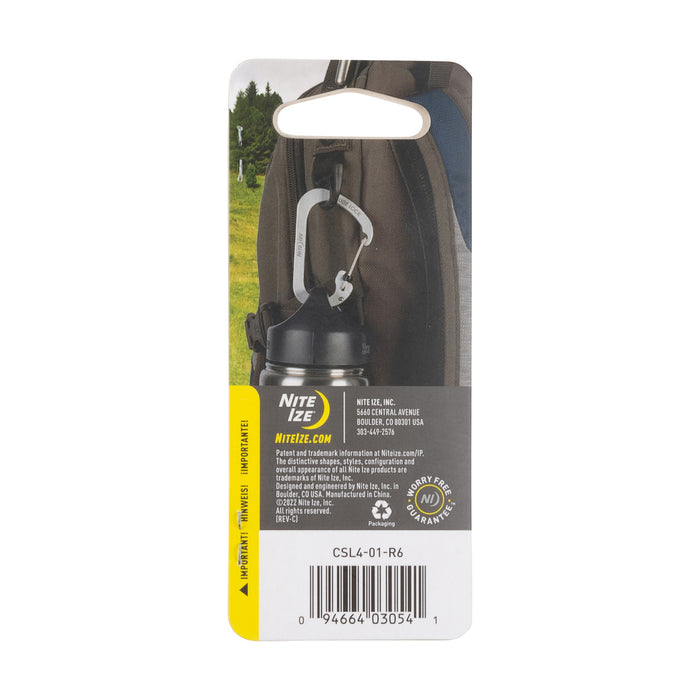 SlideLock® Carabiner Stainless Steel #4, packaged - back