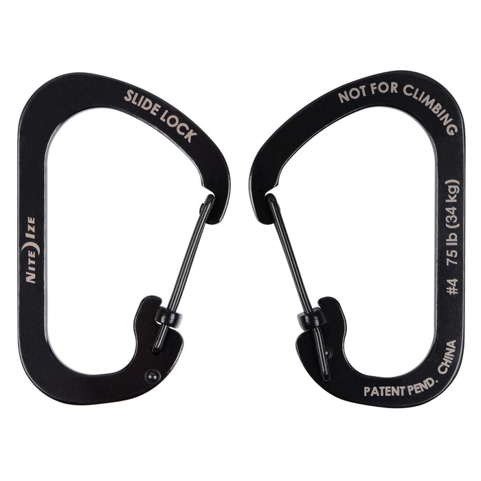 SlideLock® Carabiner Stainless Steel #4, front and back