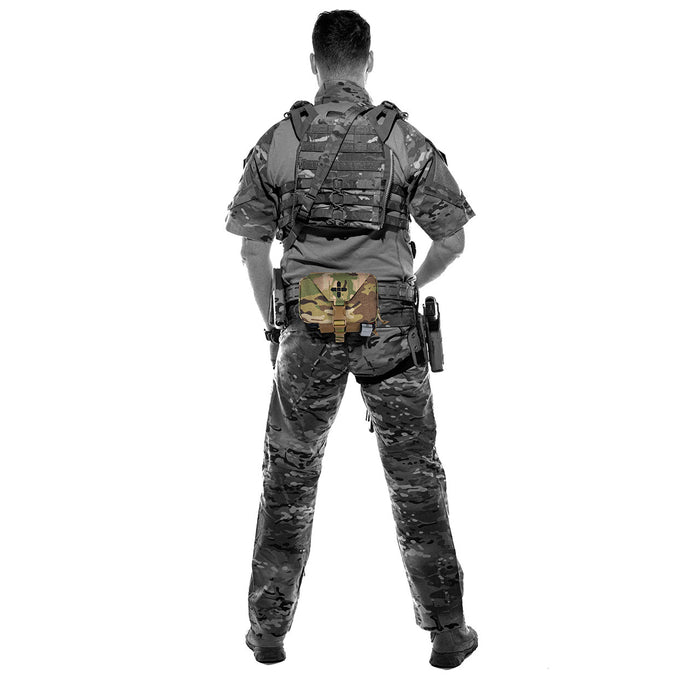 Slim Tear Off Medical Pouch (S.T.O.M.P.) Gen 2 - on body