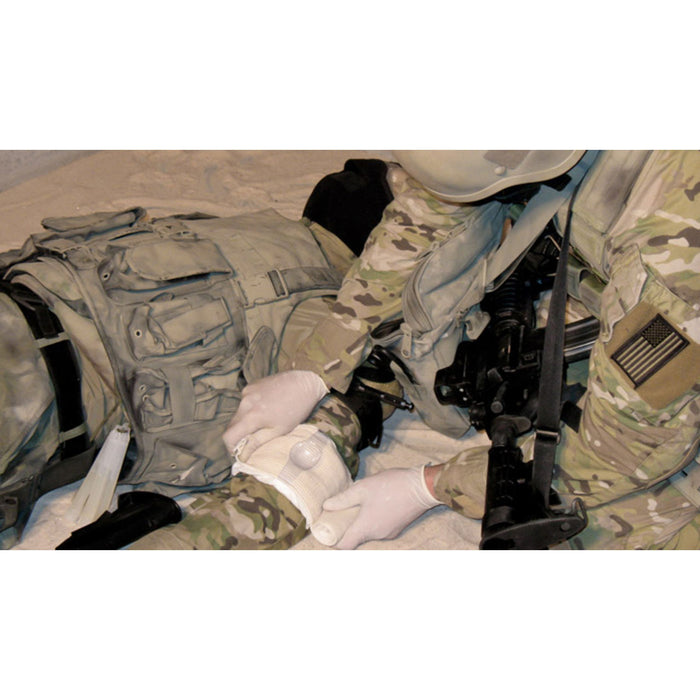 OLAES Modular Bandage in use second photo by TacMed Solutions