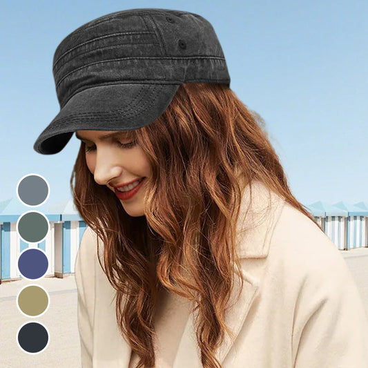 üì¢üì¢30% OFF‚è∞ Flat-Top Duckbill Cap ‚Äì Fashionable, Breathable, Distressed