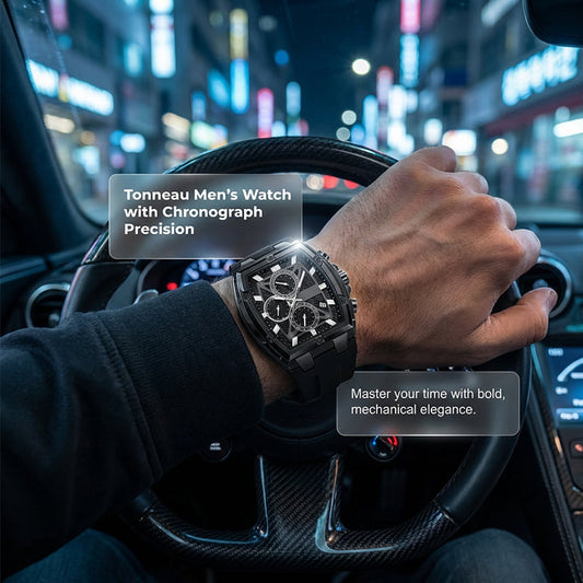 üî•Modern Barrel-Shaped Case Watch for Men