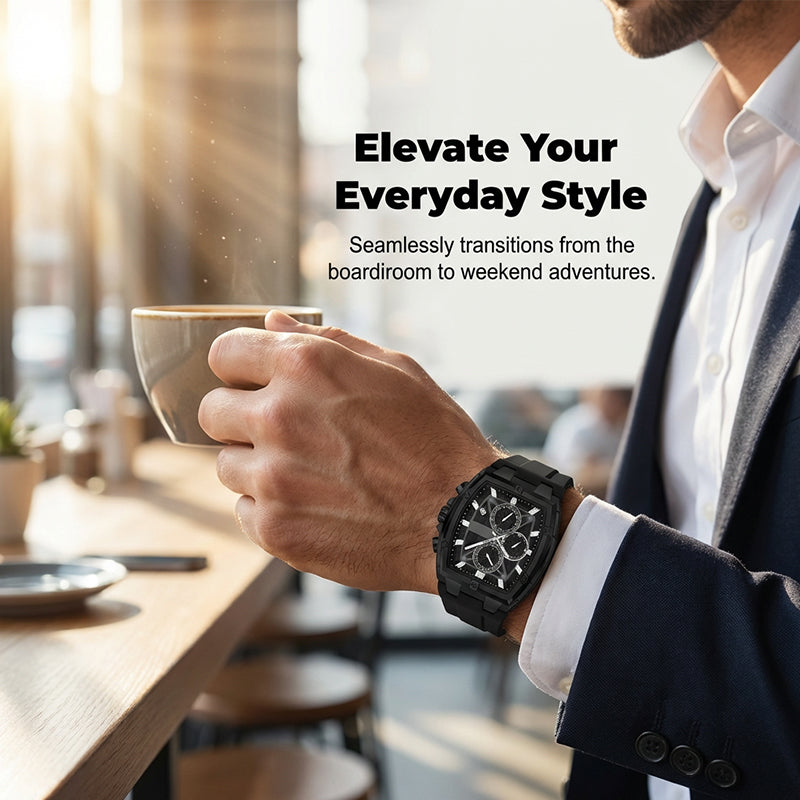 üî•Modern Barrel-Shaped Case Watch for Men
