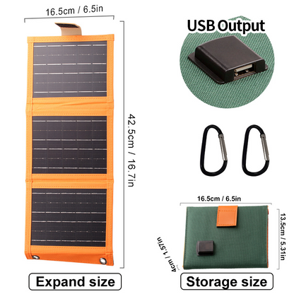 ‚òÄÔ∏è Portable Solar Panel ‚Äì Foldable, USB Charging, Weather-Resistant