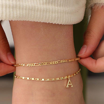 üíñ Layered Gold Ankle Bracelet for Women