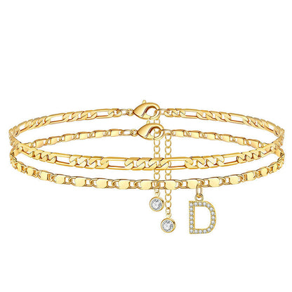 üíñ Layered Gold Ankle Bracelet for Women