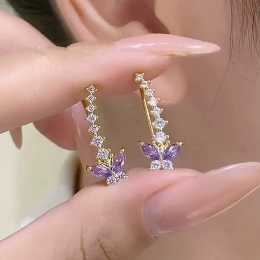 üíïSparkling Butterfly Crawler Earrings