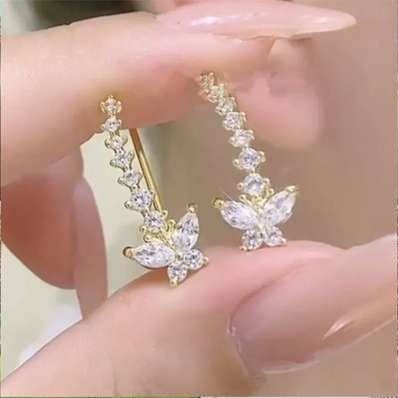 üíïSparkling Butterfly Crawler Earrings