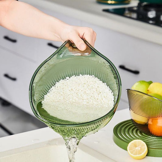 üçö  Multipurpose Rice Washing Bowl Strainer with Handle