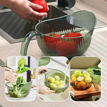 üçö  Multipurpose Rice Washing Bowl Strainer with Handle