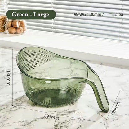 üçö  Multipurpose Rice Washing Bowl Strainer with Handle