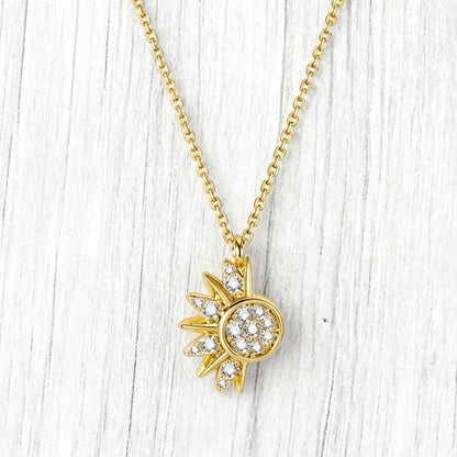 üì¢üì¢40% OFF !! ‚è∞Sun and Moon Pendant Necklace with Rhinestones