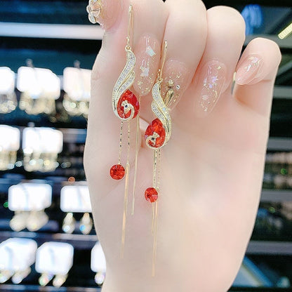 ü¶ö Phoenix Earrings ‚Äì Peacock Design, CZ Gems, Lightweight, Gift üéÅ
