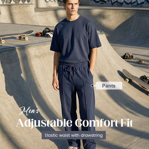 üí•Men's Elastic Waist Drawstring Straight Leg Pants