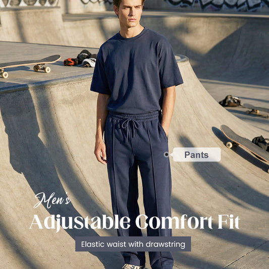 üí•Men's Elastic Waist Drawstring Straight Leg Pants