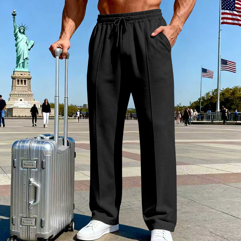 üí•Men's Elastic Waist Drawstring Straight Leg Pants