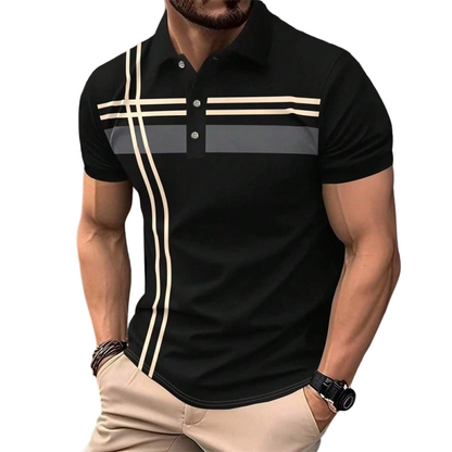 üéÅNew Arrivalüí•Men's Striped Short Sleeve Collared Topüåø