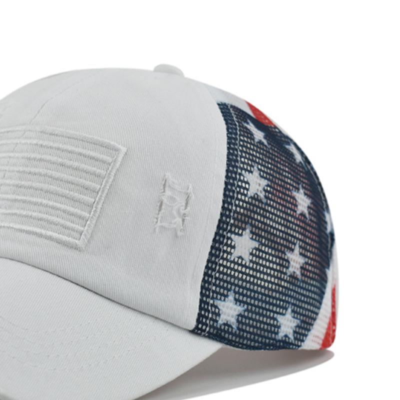 ‚è∞Distressed American Flag Mesh Baseball Cap