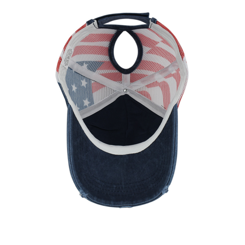 ‚è∞Distressed American Flag Mesh Baseball Cap