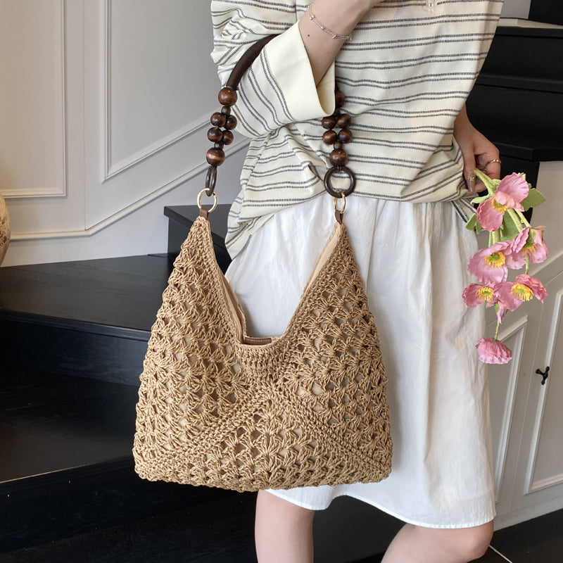 üèùÔ∏èArtisanal Woven Tote with Inner Lining